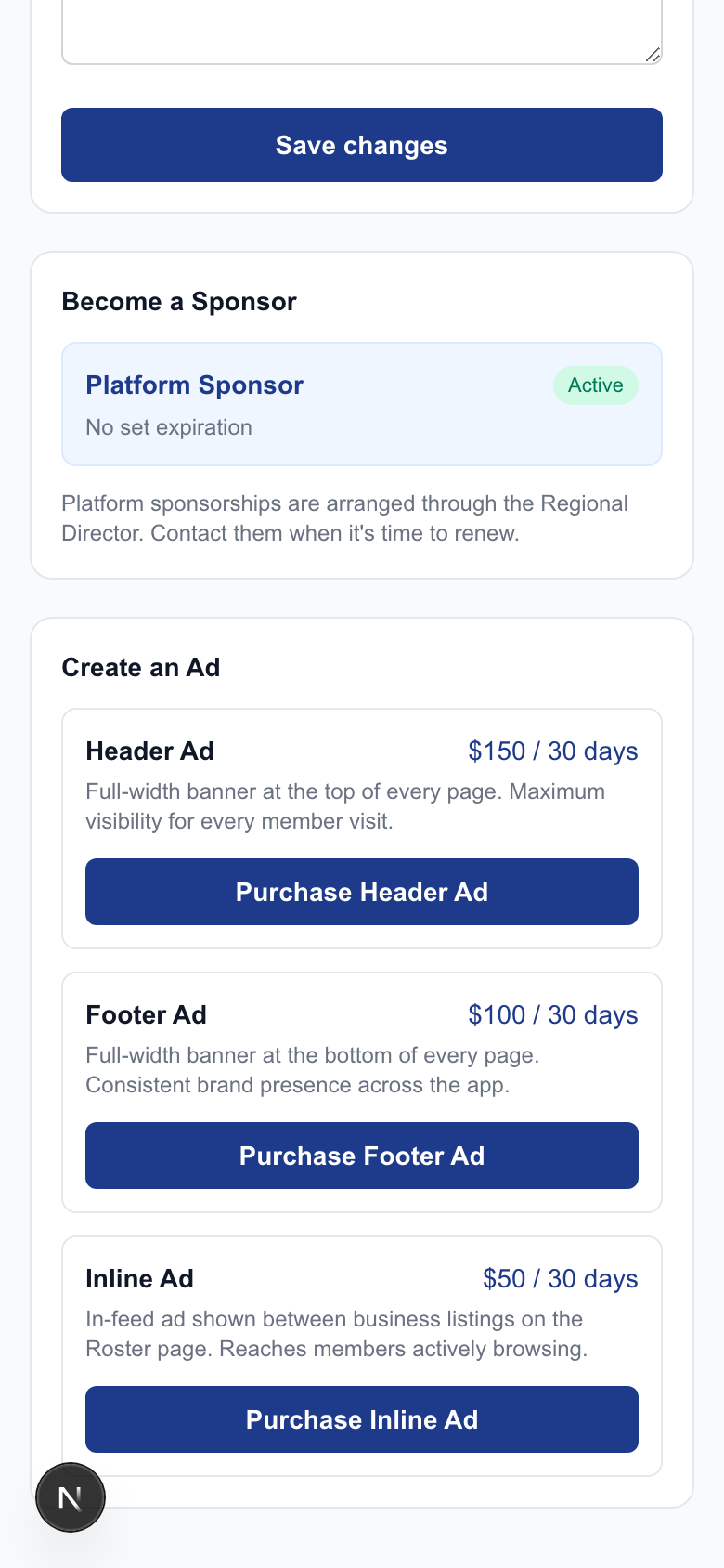 Platform sponsor — contact Regional Director